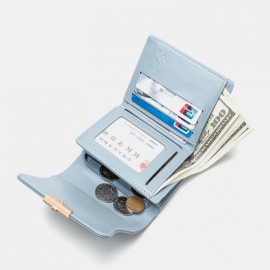 Women Trifold Short Wallet Leaf Line Design Simple Folding Money Clip Multi-card Slot Card Holder Women Trifold Short Wallet Leaf Line Design Simple Folding Money Clip Multi-card Slot Card Holder