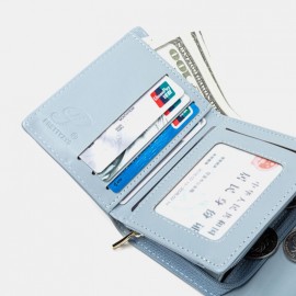 Women Trifold Short Wallet Leaf Line Design Simple Folding Money Clip Multi-card Slot Card Holder Women Trifold Short Wallet Leaf Line Design Simple Folding Money Clip Multi-card Slot Card Holder