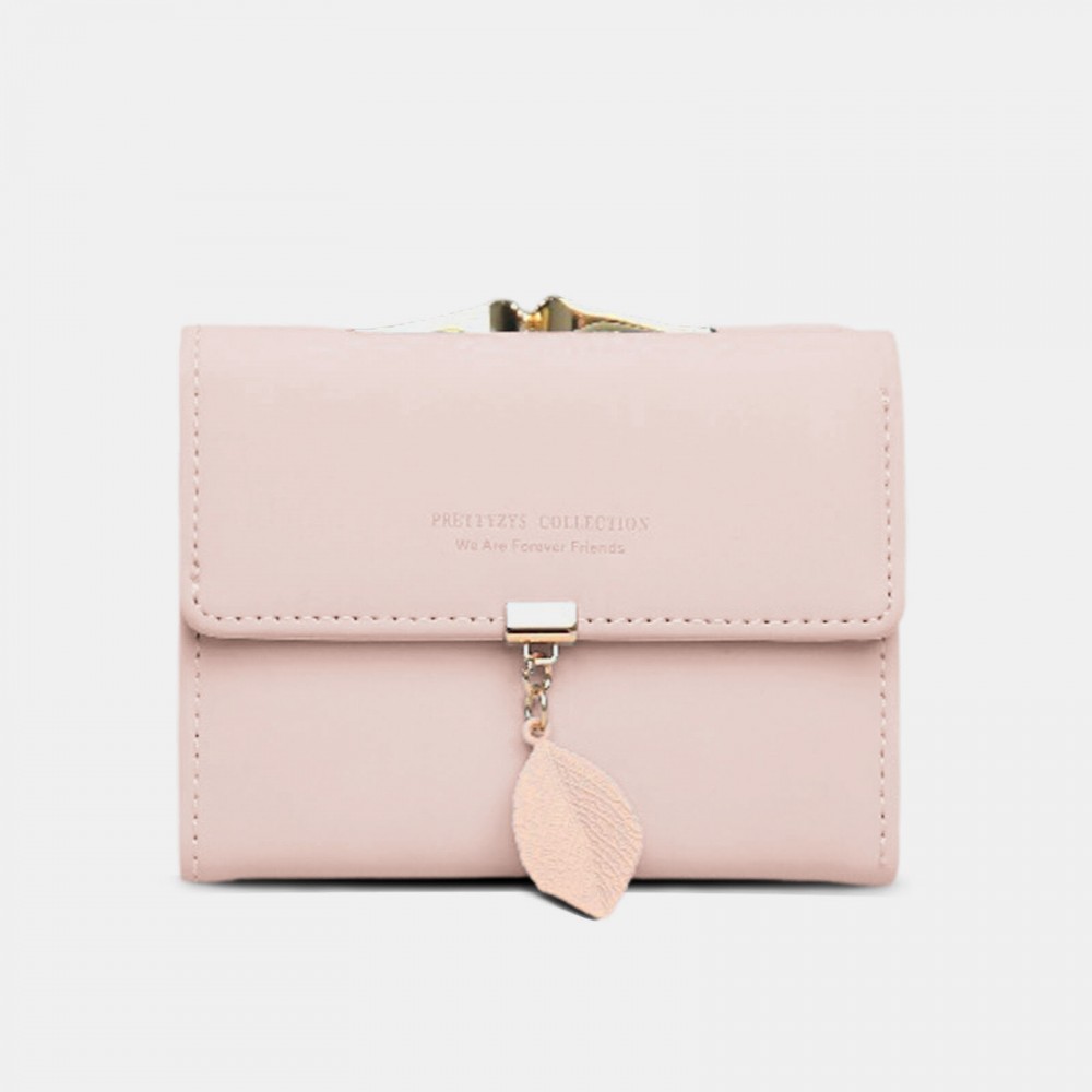 Women Artificial Leather Elegant Multi-compartment Wallet Large Capacity Durable Bi-fold Purse