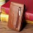 Men Retro Cowhide Waist Bag Retro Casual 5.5/6.3 Inch Phone Bag Front Zipper Pocket Belt Bag