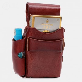 Men Genuine Leather Cigaret Case Storage Bag Retro Waterproof Waist Bag Belt Bag Men Genuine Leather Cigaret Case Storage Bag Retro Waterproof Waist Bag Belt Bag
