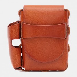 Men Genuine Leather Cigaret Case Storage Bag Retro Waterproof Waist Bag Belt Bag Men Genuine Leather Cigaret Case Storage Bag Retro Waterproof Waist Bag Belt Bag