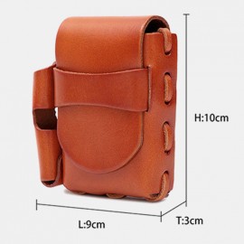 Men Genuine Leather Cigaret Case Storage Bag Retro Waterproof Waist Bag Belt Bag Men Genuine Leather Cigaret Case Storage Bag Retro Waterproof Waist Bag Belt Bag