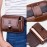 Bullcaptain Men Vintage Genuine Leather Waist Bag Belt Bag