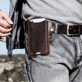 Men Genuine Leather Cow Leather EDC 6.5 Inch Phone Bag Waist Bag Sling Bag Men Genuine Leather Cow Leather EDC 6.5 Inch Phone Bag Waist Bag Sling Bag