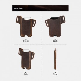 Men Genuine Leather Cow Leather EDC 6.5 Inch Phone Bag Waist Bag Sling Bag Men Genuine Leather Cow Leather EDC 6.5 Inch Phone Bag Waist Bag Sling Bag