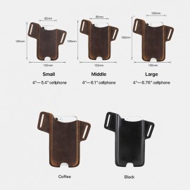 Men Genuine Leather Cow Leather EDC 6.5 Inch Phone Bag Waist Bag Sling Bag Men Genuine Leather Cow Leather EDC 6.5 Inch Phone Bag Waist Bag Sling Bag