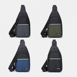 Men Waterproof Wear-resistant Chest Bag Casual Oxford Headphones Hole Crossbody Bags Shoulder Bag Men Waterproof Wear-resistant Chest Bag Casual Oxford Headphones Hole Crossbody Bags Shoulder Bag