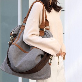Men Large Capacity Canvas Handbag Shoulder Bag Men Large Capacity Canvas Handbag Shoulder Bag