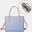 Women PU Leather Patchwork Multifunction Multi-pocket 13.3 Inch Laptop Key Handbag Shoulder Bag